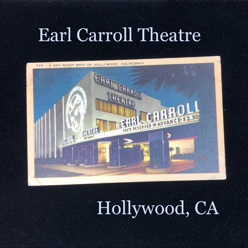 Vintage Earl Carroll Theatre Hollywood CA Postcard